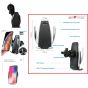 AllExtreme EXWCNS5 Fast Charging Automatic Clamping Wireless Car Charger Mount Air Vent Mobile Holder Compatible with Qi Enabled Phones (10W)