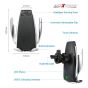 AllExtreme EXWCNS5 Fast Charging Automatic Clamping Wireless Car Charger Mount Air Vent Mobile Holder Compatible with Qi Enabled Phones (10W)