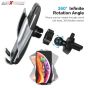 AllExtreme EXWCNS5 Fast Charging Automatic Clamping Wireless Car Charger Mount Air Vent Mobile Holder Compatible with Qi Enabled Phones (10W)