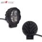 Allextreme EX4F3I2 4 LED Round Fog Light Waterproof 3 inches Lamp with Mounting Stand for Motorcycle Car ATV Jeep 4x4 Tractor Off Road (12W, White Light, 2 PCS)