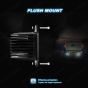 Allextreme EX4DPLP1 Dually Flush Mount 4D Optic Projector Lens CREE LED Fog Light for Truck Jeep Tractors (16W, White Light, 1 PC)