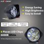 Allextreme EX06L3S 6 LED Fog Light White Light Waterproof Mirror Mount Driving Work Lamp with On/Off Switch for Motorcycles and Cars (10W, 2 PCs)
