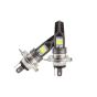 Allextreme EXM11R2 H4 High Brightness COB LED Headlight Bulb 1200LM Waterproof Head Lamp Bulb for Cars and Motorcycles (9W, White Light, 2 PCS)