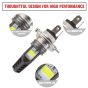Allextreme EXM11R2 H4 High Brightness COB LED Headlight Bulb 1200LM Waterproof Head Lamp Bulb for Cars and Motorcycles (9W, White Light, 2 PCS)