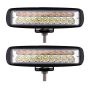 Allextreme EXF18W2 18 LED Fog Light Waterproof 6 inch Dual Row CREE LED Flood Beam Work DRL Lamp for Bikes Cars & Motorcycles (Pack of 2)