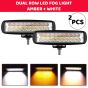 Allextreme EXF18W2 18 LED Fog Light Waterproof 6 inch Dual Row CREE LED Flood Beam Work DRL Lamp for Bikes Cars & Motorcycles (Pack of 2)