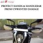 AllExtreme EXHGDW1 Universal Bike Handlebar Handguard Finger Brush Wind Protector Compatible for Duke 125, 200, 250 & 390 Motorcycles (White)