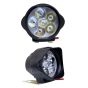 Allextreme EX06L3T 6 LED Fog Light White Light Waterproof Mirror Mount Driving Work Lamp for Motorcycles and Cars (10W, 2 PCs)
