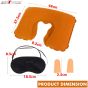 Allextreme EXTNPSM Inflatable Travel Pillow Luxury Memory Foam Neck & Head Support Pillow Soft Sleeping Rest Cushion Include Sleep Mask, Ear Plugs for Airplane Car & Home (Colors may Vary)