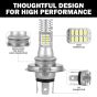Allextreme EXM11R1 H4 High Brightness COB LED Headlight Bulb 1200LM Waterproof Head Lamp Bulb for Cars and Motorcycles (9W, White Light, 1 PC)