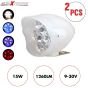 Allextreme EX9BMW2 9 LED Fog Light White Light Waterproof Mirror Mount Driving Work Lamp with Multicolor Beads for Motorcycles and Cars (15W, Multicolor Light, 2 PCS)