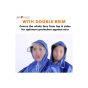 AllExtreme EXBMC2P Two Person Hooded Raincoat Waterproof Double Cover Poncho Rain Coat (Multicolour)