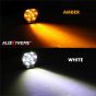 Allextreme EXSLNLED Imported 9 LED Fog Light Spot Beam Water-Resistant Heavy Duty Pod Driving Work Lamp With Switch For Motorcycle Bike Car (15W, White & Amber, 2 Pcs)
