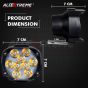 Allextreme EXSLNLED Imported 9 LED Fog Light Spot Beam Water-Resistant Heavy Duty Pod Driving Work Lamp With Switch For Motorcycle Bike Car (15W, White & Amber, 2 Pcs)