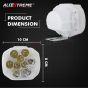 Allextreme EX9F2RS 9 LED Fog Light with Red Green Blue Beads Waterproof White Spot Beam Driving Lamp with Handlebar Switch for Motorcycle Bike Car SUV (20W, 2 PCS)