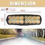 Allextreme EXL23S2 Imported Universal 16 LED Fog Light Off/On Road Driving Work Lamp with 7/8 Inch Handlebar Switch for Bike Cars(24W, White Light, 2 PCS, 6 Months Warranty)