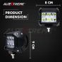 Allextreme EX5D6S2 6 LED Fog Light Waterproof 5D Spot Beam Work Lamp with Handlebar Switch for All Bike Cars SUV and Motorcycles (18W, White Light, 2 PCS)