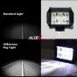 Allextreme EX5D6S2 6 LED Fog Light Waterproof 5D Spot Beam Work Lamp with Handlebar Switch for All Bike Cars SUV and Motorcycles (18W, White Light, 2 PCS)