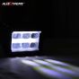 Allextreme EX5D6S2 6 LED Fog Light Waterproof 5D Spot Beam Work Lamp with Handlebar Switch for All Bike Cars SUV and Motorcycles (18W, White Light, 2 PCS)
