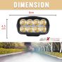 Allextreme EXL21S2 Universal LED Fog Light Driving Work Lamp for Bike Cars and Motorcycle (8 Led, 2Pcs With Switch)