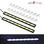 AllExtreme EX001WS Universal Daytime Running Light Waterproof Flexible LED DRL Driving Lamp for Motorcycles Cars & Bikes (White)