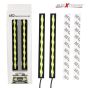 AllExtreme EX001WS Universal Daytime Running Light Waterproof Flexible LED DRL Driving Lamp for Motorcycles Cars & Bikes (White)