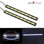 AllExtreme EX001WS Universal Daytime Running Light Waterproof Flexible LED DRL Driving Lamp for Motorcycles Cars & Bikes (White)
