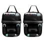 Allextreme EXFTCOB2 PU Leather Car Auto Seat Back Organizer Universal Multi Pocket Travel Storage Bag with Hangers, Tissue Paper and Bottle Holder (2 Pcs, Black)