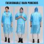 Allextreme Men's and Women's Raincard Emergency Rain Poncho (Random Colour, One Size) -Set of 5