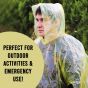 Allextreme Men's and Women's Raincard Emergency Rain Poncho (Random Colour, One Size) -Set of 5