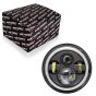 Allextreme 7 Inch Full Ring Round LED Headlight with Hi/Low Beam and Angel Eye Lamp Compatible with Royal Enfield Bullet, Harley Davidson Jeep Wrangler (Pack of 1)