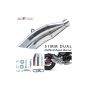 Allextreme EXU3R2P U3 CREE LED Fog Light Universal Waterproof Headlamp with Mounting Brackets for Motorcycle and Cars (9W, White & Red Light, 2 PCS)