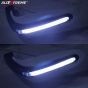 AllExtreme EXHW22W 7/8" 22mm Motorcycle Hand Guard with LED Light Universal Bike Handle Protector Shield Handlebar Protection Gear (White)