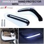 AllExtreme EXHW22W 7/8" 22mm Motorcycle Hand Guard with LED Light Universal Bike Handle Protector Shield Handlebar Protection Gear (White)