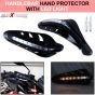 AllExtreme 7/8" 22mm Motorcycle Hand Guard with LED Light Universal Bike Handle Protector Shield Handlebar Protection Gear (Yellow)