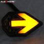 Allextreme EXUIB2W Universal Turn Signal Indicator Light Bike Front Rear Side Blinker Bulb for Motorcycles & Bikes (White & Amber, 2 PCS)