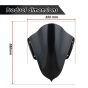 AllExtreme EXPVR15 Plastic Windscreen Visor Front Fairing Windshield Baffle Wind Deflectors for Yamaha R15 V3 (New Version) (Black)