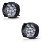 Allextreme EX9FWYP Imported 9 LED Fog Light Spot Beam Waterproof Heavy Duty Pod Driving Work Lamp for Motorcycle Bike Car and SUV (15W, White and Amber, 2 PCS)