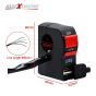 AllExtreme EXOSWU1 7/8" Handlebar Universal Bike Light Switch 22mm with USB Socket for Motorcycle ATV Scooter