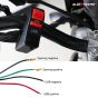 AllExtreme EXOSWU1 7/8" Handlebar Universal Bike Light Switch 22mm with USB Socket for Motorcycle ATV Scooter