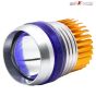 Allextreme EXU2PLB1 U2 Projector Lamp High Intensity Led Headlight Stylish Dual Ring Cob Led Inside Double Angel's Eye Ring Lens Projector (Blue, Pack of 1)