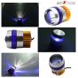 Allextreme EXU2PLB2 U2 Projector Lamp High Intensity Led Headlight Stylish Dual Ring Cob Led Inside Double Angel's Eye Ring Lens Projector (Blue, Pack of 2)