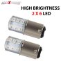 Allextreme EXPB12R Universal 12 LED Silica Gel Parking Light Super Bright Lamp Chipset Silicone License Plate Dome Indicator Bulb for Car Bike and Motorcycle (3W, Red, 2 PCS)