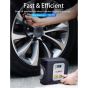 AllExtreme EXCTI12 12V DC Digital Tire Inflator with Digital Gauge and Emergency Flash Light Air Compressor Pump for Cars & Motorcycle (150 PSI)