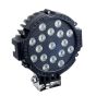 AllExtreme EX7P1B1 17 LED Polymer Body Round LED Fog Light 7 Inch Off Road Driving Roof Universal Spot Lamp for Car, SUV & Bikes (51W, 1Pc)