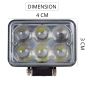 Allextreme EX6L5D1 18W 6 LED 5D Fog Light Water Resistant Spot Beam DRL Lamp for Bikes, Cars, SUVs & Motorcycles (18W, White)