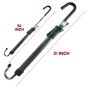 Allextreme CQ-6084 Car Steering Wheel Brake Lock Anti-Theft Retractable Double Hook Car Clutch Pedal Lock Security with 2 Keys