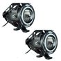 Allextreme EXFLTPL2 U11 CREE LED Fog Light Universal Waterproof Projector Lamp with Dual Ring for Car, Motorcycle and Bikes (Pack of 2)