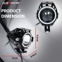 AllExtreme EXU7BR2 U7 CREE LED Fog Light Work Lamp with Hi/Low, Flashing Beam and Red Angel Eye Ring for Cars and Motorcycles (12W, Red & White Light, 2 PCS)