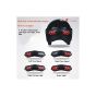 Allextreme EXHTILR Wireless Motorcycle Helmet LED Safety Light 4 Mode USB Charging Bike Turn Signal Warning Brake Lamp